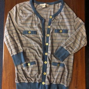 Cotton button down cardigan